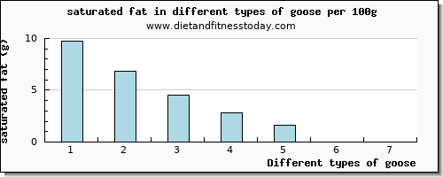 goose saturated fat per 100g